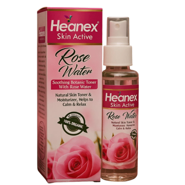 Heanex Active Rose Water – Refreshing Toner for Hydrated & Glowing Skin